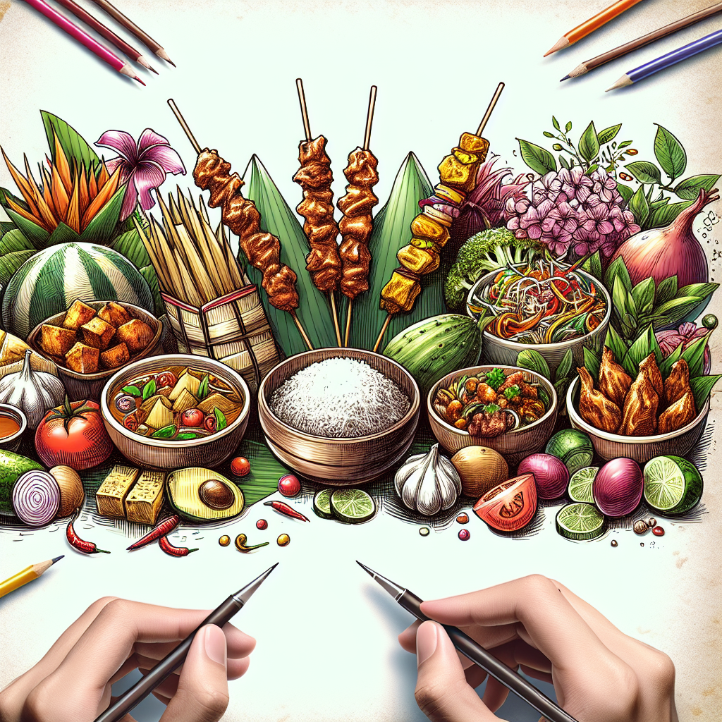 Menggugah Selera: Kecantikan Sketsa Makanan Tradisional Indonesia